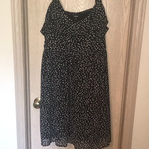 Torrid Black Dress with Green and White Hearts